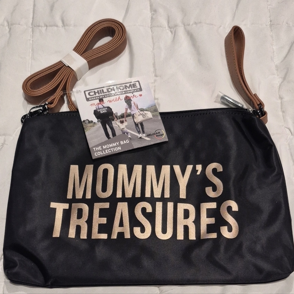 Black and Gold Mommy's Treasures Baby Bag